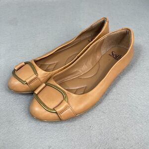 SOFFT  Bonelle Shoes Womens Size 8.5M Bonelle Tan Leather Flat Moc Ballet